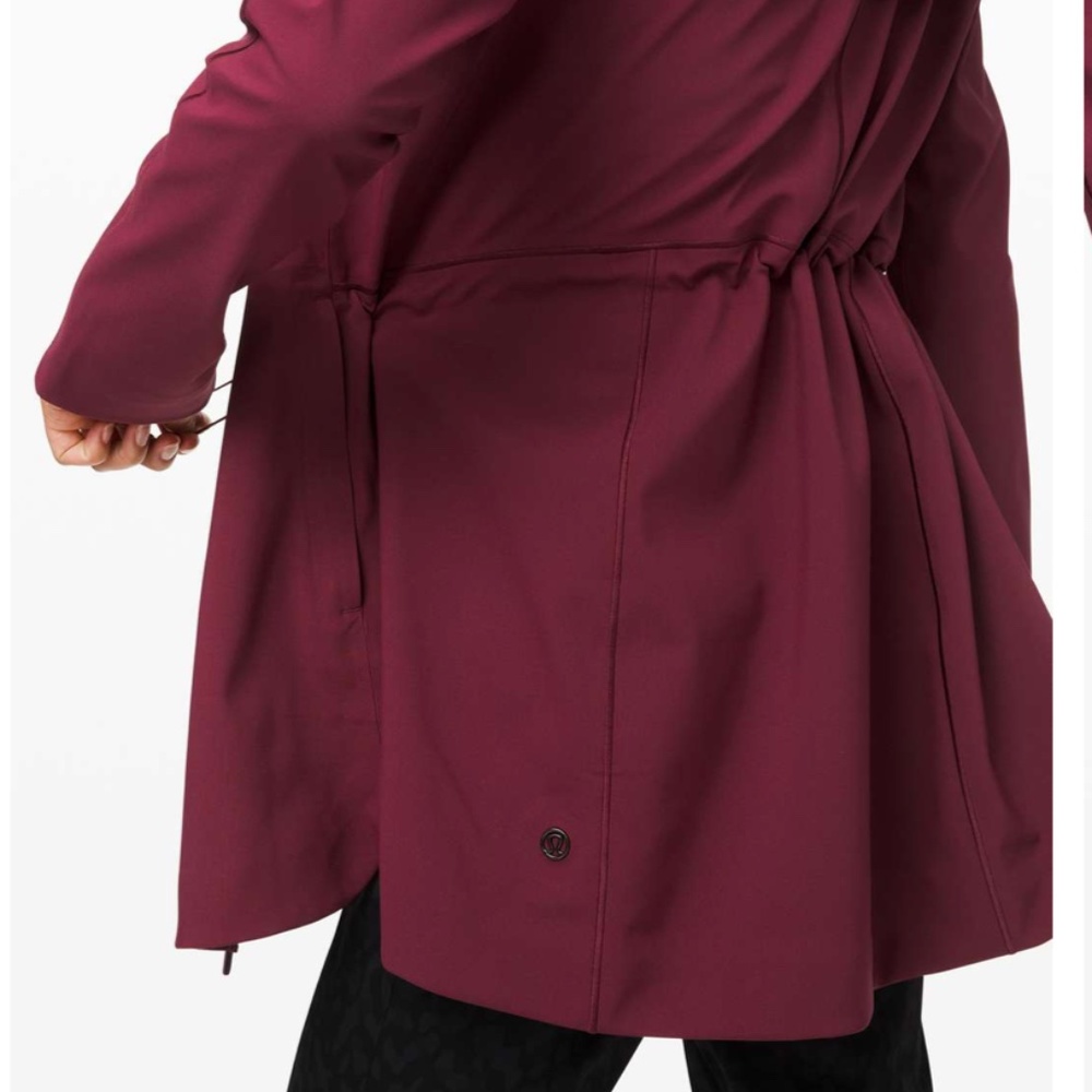 Lululemon Glyde Along Softshell Hooded Jacket Deep Ruby LIKE NEW - Picture 5 of 13